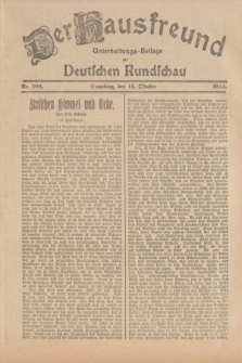 Der Hausfreund : Unterhaltungs-Beilage zur Deutschen Rundschau. 1924, Nr. 102 (14 Oktober)