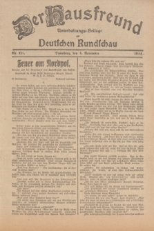 Der Hausfreund : Unterhaltungs-Beilage zur Deutschen Rundschau. 1924, Nr. 111 (4 November)