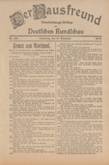 Der Hausfreund : Unterhaltungs-Beilage zur Deutschen Rundschau. 1924, Nr. 114 (11 November)