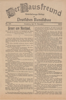 Der Hausfreund : Unterhaltungs-Beilage zur Deutschen Rundschau. 1924, Nr. 116 (15 November)