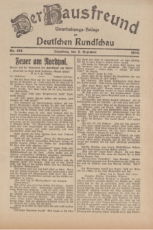 Der Hausfreund : Unterhaltungs-Beilage zur Deutschen Rundschau. 1924, Nr. 124 (4 Dezember)