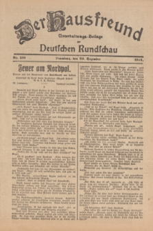 Der Hausfreund : Unterhaltungs-Beilage zur Deutschen Rundschau. 1924, Nr. 130 (20 Dezember)