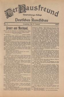 Der Hausfreund : Unterhaltungs-Beilage zur Deutschen Rundschau. 1925, Nr. 4 (8 Januar)