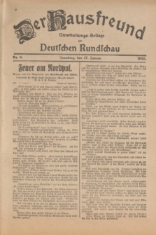 Der Hausfreund : Unterhaltungs-Beilage zur Deutschen Rundschau. 1925, Nr. 8 (17 Januar)