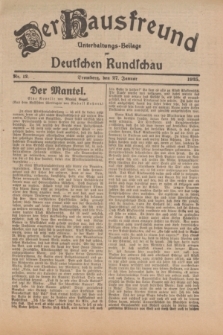 Der Hausfreund : Unterhaltungs-Beilage zur Deutschen Rundschau. 1925, Nr. 12 (27 Januar)