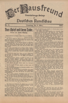 Der Hausfreund : Unterhaltungs-Beilage zur Deutschen Rundschau. 1925, Nr. 31 (3 März)