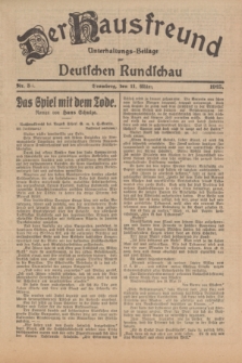 Der Hausfreund : Unterhaltungs-Beilage zur Deutschen Rundschau. 1925, Nr. 36 (11 März)