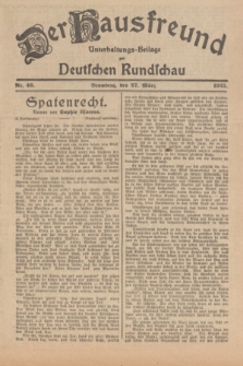 Der Hausfreund : Unterhaltungs-Beilage zur Deutschen Rundschau. 1925, Nr. 46 (27 März)