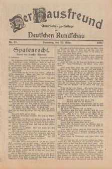 Der Hausfreund : Unterhaltungs-Beilage zur Deutschen Rundschau. 1925, Nr. 48 (29 März)