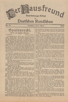Der Hausfreund : Unterhaltungs-Beilage zur Deutschen Rundschau. 1925, Nr. 49 (1 April)