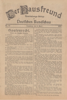 Der Hausfreund : Unterhaltungs-Beilage zur Deutschen Rundschau. 1925, Nr. 52 (5 April)