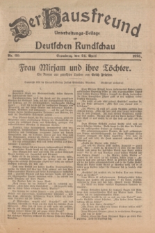 Der Hausfreund : Unterhaltungs-Beilage zur Deutschen Rundschau. 1925, Nr. 60 (24 April)