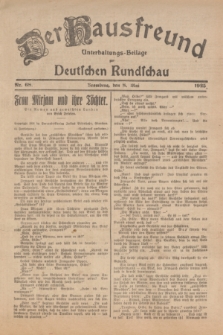 Der Hausfreund : Unterhaltungs-Beilage zur Deutschen Rundschau. 1925, Nr. 68 (8 Mai)