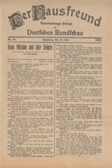 Der Hausfreund : Unterhaltungs-Beilage zur Deutschen Rundschau. 1925, Nr. 70 (12 Mai)