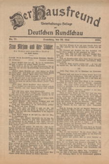 Der Hausfreund : Unterhaltungs-Beilage zur Deutschen Rundschau. 1925, Nr. 75 (21 Mai)