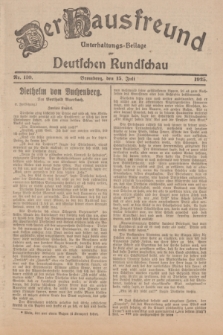 Der Hausfreund : Unterhaltungs-Beilage zur Deutschen Rundschau. 1925, Nr. 110 (15 Juli)