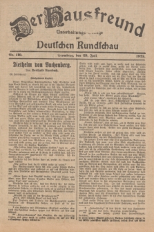 Der Hausfreund : Unterhaltungs-Beilage zur Deutschen Rundschau. 1925, Nr. 119 (29 Juli)