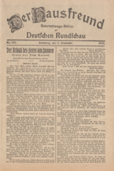 Der Hausfreund : Unterhaltungs-Beilage zur Deutschen Rundschau. 1925, Nr. 143 (2 September)