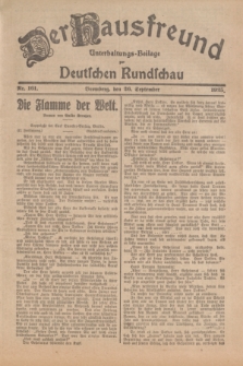 Der Hausfreund : Unterhaltungs-Beilage zur Deutschen Rundschau. 1925, Nr. 161 (26 September)