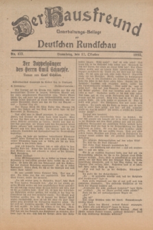Der Hausfreund : Unterhaltungs-Beilage zur Deutschen Rundschau. 1925, Nr. 177 (17 Oktober)