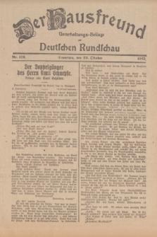 Der Hausfreund : Unterhaltungs-Beilage zur Deutschen Rundschau. 1925, Nr. 179 (20 Oktober)