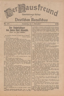 Der Hausfreund : Unterhaltungs-Beilage zur Deutschen Rundschau. 1925, Nr. 187 (1 November)