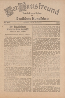 Der Hausfreund : Unterhaltungs-Beilage zur Deutschen Rundschau. 1925, Nr. 188 (3 November)
