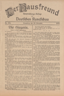 Der Hausfreund : Unterhaltungs-Beilage zur Deutschen Rundschau. 1925, Nr. 205 (24 November)