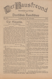 Der Hausfreund : Unterhaltungs-Beilage zur Deutschen Rundschau. 1925, Nr. 208 (27 November)