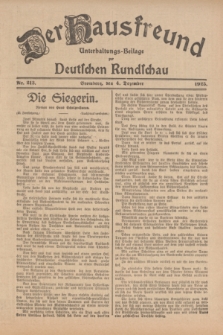 Der Hausfreund : Unterhaltungs-Beilage zur Deutschen Rundschau. 1925, Nr. 213 (4 Dezember)