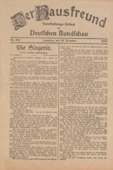 Der Hausfreund : Unterhaltungs-Beilage zur Deutschen Rundschau. 1925, Nr. 221 (16 Dezember)