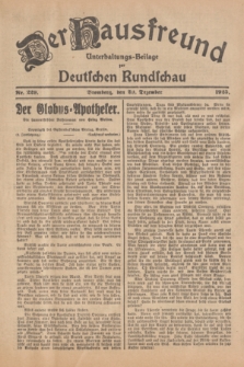 Der Hausfreund : Unterhaltungs-Beilage zur Deutschen Rundschau. 1925, Nr. 229 (29 Dezember)