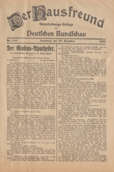 Der Hausfreund : Unterhaltungs-Beilage zur Deutschen Rundschau. 1925, Nr. 230 (30 Dezember)