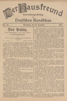Der Hausfreund : Unterhaltungs-Beilage zur Deutschen Rundschau. 1926, Nr. 241 (12 Dezember)