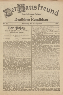 Der Hausfreund : Unterhaltungs-Beilage zur Deutschen Rundschau. 1926, Nr. 243 (16 Dezember)