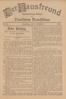 Der Hausfreund : Unterhaltungs-Beilage zur Deutschen Rundschau. 1926, Nr. 244 (17 Dezember)