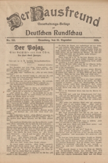 Der Hausfreund : Unterhaltungs-Beilage zur Deutschen Rundschau. 1926, Nr. 249 (28 Dezember)