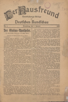 Der Hausfreund : Unterhaltungs-Beilage zur Deutschen Rundschau. 1926, Nr. 1 (1 Januar)
