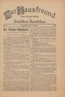 Der Hausfreund : Unterhaltungs-Beilage zur Deutschen Rundschau. 1926, Nr. 2 (5 Januar)