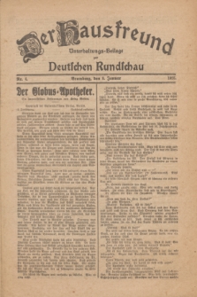 Der Hausfreund : Unterhaltungs-Beilage zur Deutschen Rundschau. 1926, Nr. 4 (8 Januar)