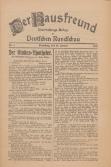 Der Hausfreund : Unterhaltungs-Beilage zur Deutschen Rundschau. 1926, Nr. 6 (10 Januar)