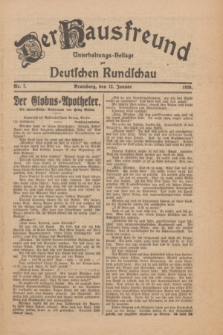Der Hausfreund : Unterhaltungs-Beilage zur Deutschen Rundschau. 1926, Nr. 7 (12 Januar)