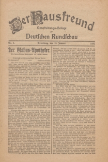 Der Hausfreund : Unterhaltungs-Beilage zur Deutschen Rundschau. 1926, Nr. 8 (13 Januar)