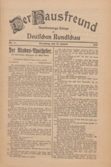 Der Hausfreund : Unterhaltungs-Beilage zur Deutschen Rundschau. 1926, Nr. 11 (16 Januar)