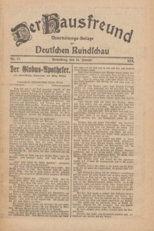 Der Hausfreund : Unterhaltungs-Beilage zur Deutschen Rundschau. 1926, Nr. 17 (24 Januar)