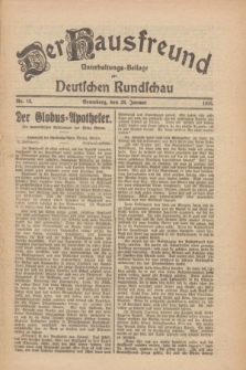 Der Hausfreund : Unterhaltungs-Beilage zur Deutschen Rundschau. 1926, Nr. 18 (26 Januar)