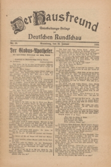 Der Hausfreund : Unterhaltungs-Beilage zur Deutschen Rundschau. 1926, Nr. 20 (28 Januar)