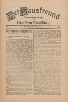 Der Hausfreund : Unterhaltungs-Beilage zur Deutschen Rundschau. 1926, Nr. 21 (29 Januar)
