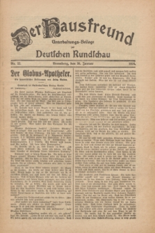 Der Hausfreund : Unterhaltungs-Beilage zur Deutschen Rundschau. 1926, Nr. 22 (30 Januar)