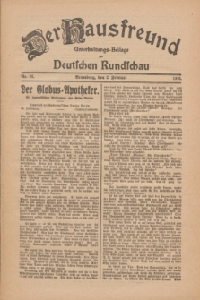 Der Hausfreund : Unterhaltungs-Beilage zur Deutschen Rundschau. 1926, Nr. 23 (2 Februar)